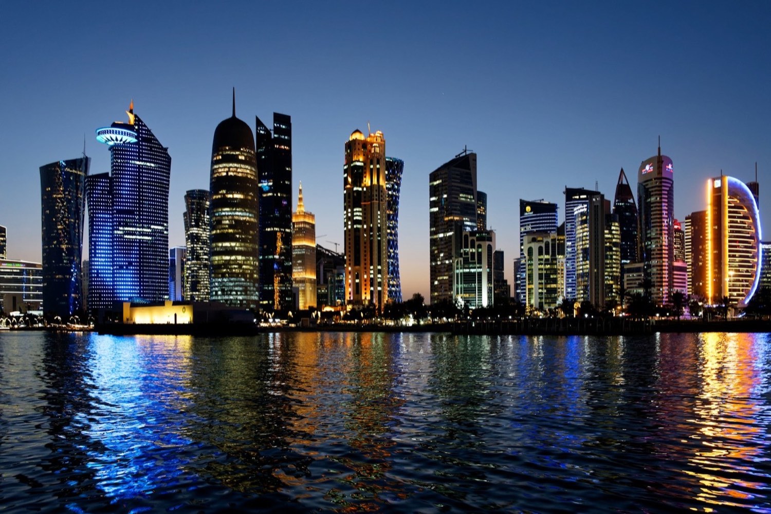 West Bay at dusk, Doha